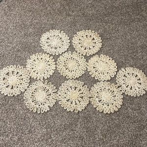 10 Boho Straw Placemats 12” Diameter
